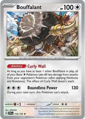 Bouffalant 119/142 SV07: Stellar Crown Holofoil Pokémon TCG