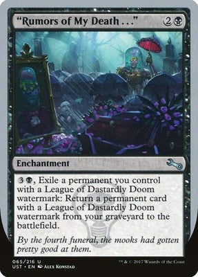 "Rumors of My Death . . ." UST 65 NM Magic: The Gathering