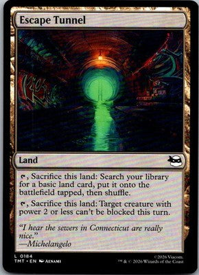 Escape Tunnel 0184 Land Teenage Mutant Ninja Turtles Magic: The Gathering NM