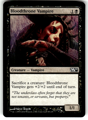 Bloodthrone Vampire Magic 2011 (M11) 85 C Magic: The Gathering Lightly Played