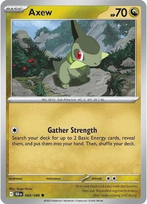Axew 068/086 SV: Black Bolt Reverse Holofoil Pokémon TCG