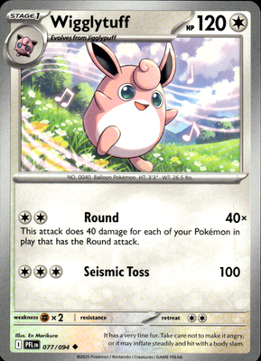 Wigglytuff Phantasmal Flames 077/094 Uncommon Pokémon — English Lightly Played