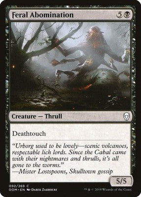 Feral Abomination DOM 92 NM Magic: The Gathering