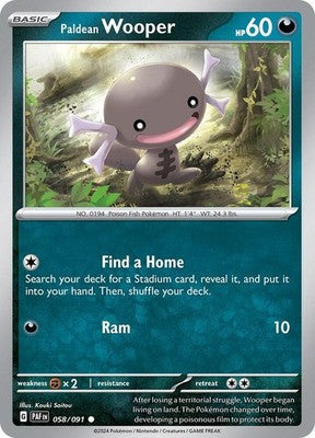 Paldean Wooper 058/091 SV: Paldean Fates Pokémon TCG