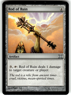 Rod of Ruin 10th Edition 341 U Magic: The Gathering Lightly Played