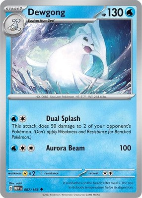 Dewgong 087/165 SV: Scarlet & Violet 151 Pokémon TCG