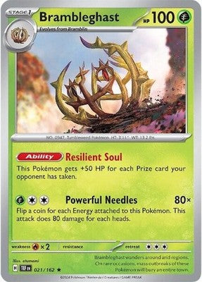 Brambleghast 021/162 SV05: Temporal Forces Reverse Holofoil Pokémon TCG