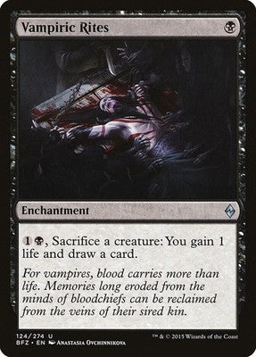 Vampiric Rites BFZ 124 NM Magic: The Gathering