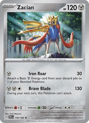 Zacian 136/182 SV04: Paradox Rift Holofoil Pokémon TCG