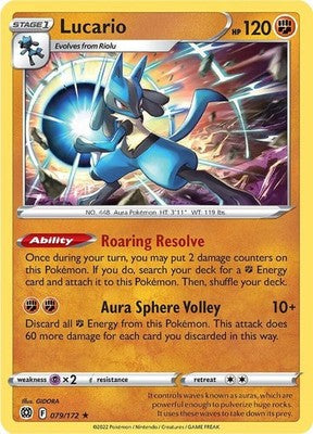 Lucario 079/172 SWSH09: Brilliant Stars Holofoil Pokémon TCG