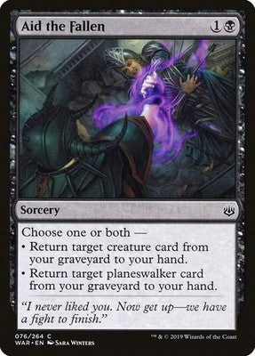 Aid the Fallen WAR 76 NM Magic: The Gathering