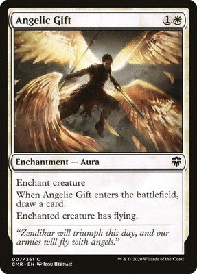Angelic Gift CMR 7 NM Magic: The Gathering
