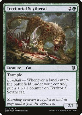 Territorial Scythecat ZNR 213 NM Magic: The Gathering