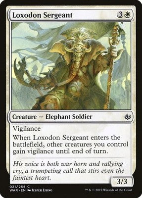 Loxodon Sergeant WAR 21 NM Magic: The Gathering