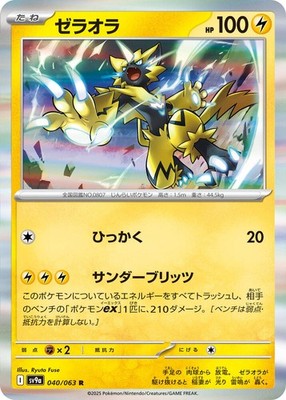 Zeraora 040/063 SV9a: Heat Wave Arena Holofoil Pokémon TCG