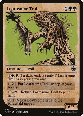 Loathsome Troll AFR 327 NM Magic: The Gathering