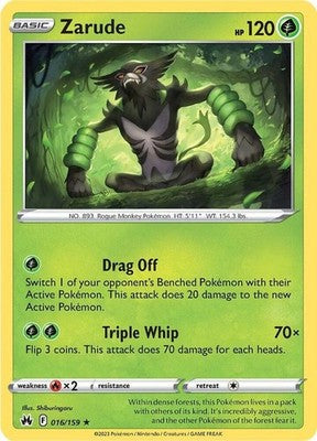 Zarude 016/159 SWSH: Crown Zenith Holofoil Pokémon TCG