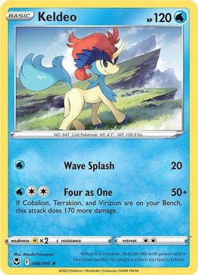Keldeo 046/195 SWSH12: Silver Tempest Reverse Holofoil Pokémon TCG