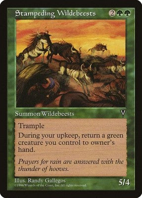 Stampeding Wildebeests VIS 121 LP Magic: The Gathering