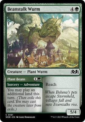 Beanstalk Wurm // Plant Beans WOE 161 NM Magic: The Gathering