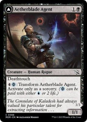 Aetherblade Agent // Gitaxian Mindstinger MOM 88 NM Magic: The Gathering