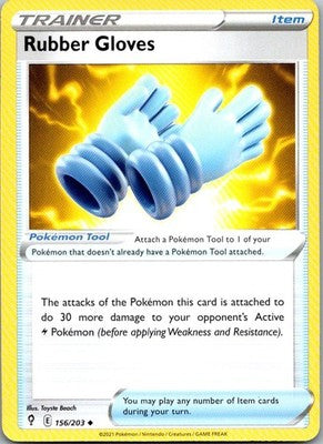 Rubber Gloves 156/203 Uncommon Evolving Skies Pokemon Near Mint