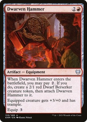 Dwarven Hammer KHM 133 NM Magic: The Gathering