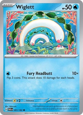 Wiglett 051/182 SV04: Paradox Rift Reverse Holofoil Pokémon TCG