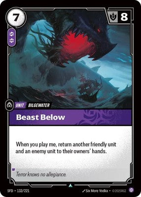 Beast Below 132/221 Spiritforged Riftbound: League of Legends