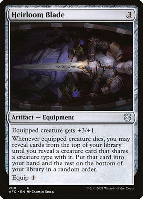 Heirloom Blade AFC 208 NM Magic: The Gathering