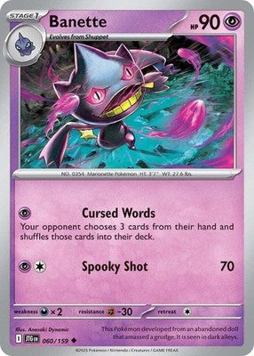 Banette 060/159 SV09: Journey Together Pokémon TCG