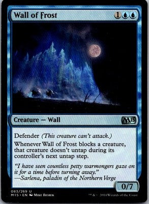 Wall of Frost 83 Uncommon Magic 2015 (M15) Magic: The Gathering Lightly Played