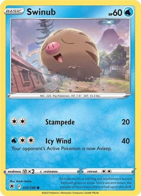 Swinub 031/189 SWSH10: Astral Radiance Pokémon TCG