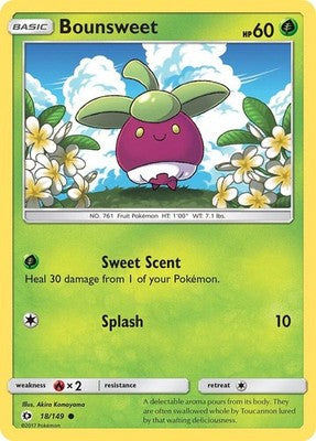 Bounsweet 18/149 SM Base Set Pokémon TCG