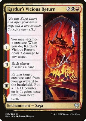 Kardur's Vicious Return KHM 217 NM Magic: The Gathering
