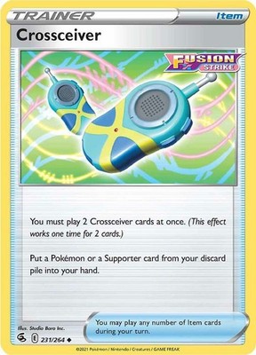 Crossceiver 231/264 SWSH08: Fusion Strike Reverse Holofoil Pokémon TCG