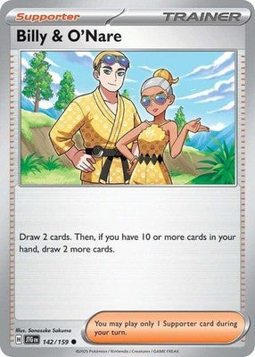 Billy & O'Nare 142/159 SV09: Journey Together Pokémon TCG