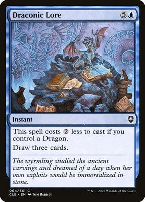 Draconic Lore CLB 64 NM Magic: The Gathering