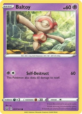 Baltoy 057/163 SWSH05: Battle Styles Pokémon TCG