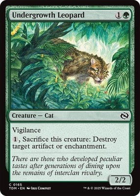 Undergrowth Leopard TDM 165 Foil NM Magic: The Gathering