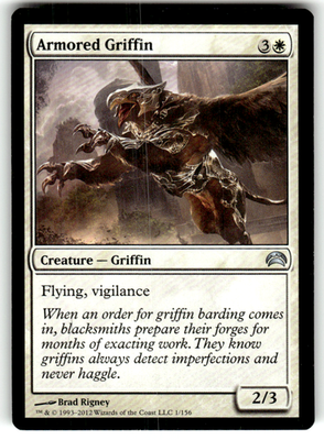 Armored Griffin Planechase 2012 1 U Magic: The Gathering Near Mint