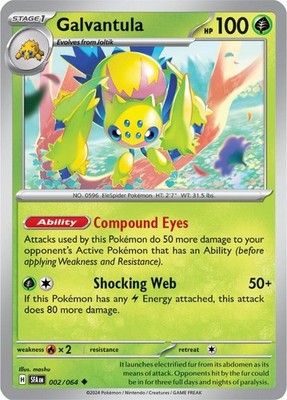 Galvantula 002/064 SV: Shrouded Fable Reverse Holofoil Pokémon TCG