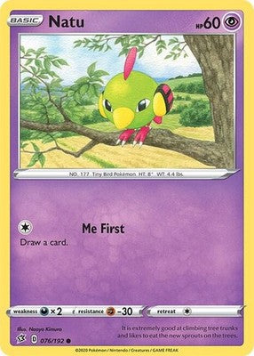 Natu 076/192 SWSH02: Rebel Clash Pokémon TCG