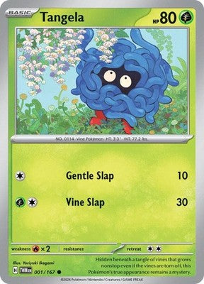Tangela 001/167 SV06: Twilight Masquerade Reverse Holofoil Pokémon TCG