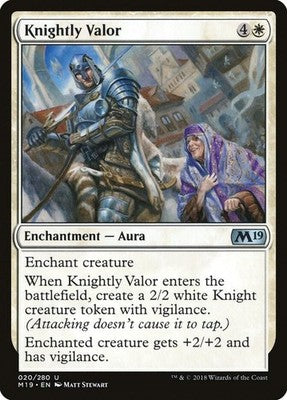 Knightly Valor M19 20 Foil NM Magic: The Gathering