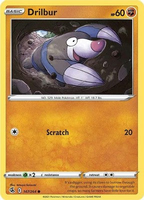 Drilbur 147/264 SWSH08: Fusion Strike Pokémon TCG