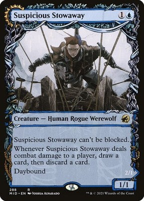 Suspicious Stowaway // Seafaring Werewolf MID 288 LP Magic: The Gathering