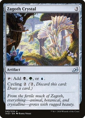 Zagoth Crystal IKO 242 NM Magic: The Gathering