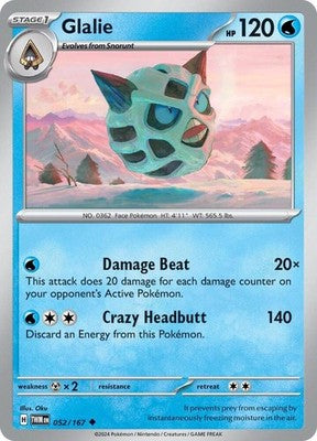 Glalie 052/167 SV06: Twilight Masquerade Pokémon TCG