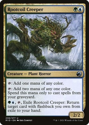 Rootcoil Creeper MID 238 NM Magic: The Gathering